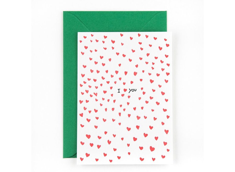 Studio Flash | Letterpress Card 'I heart you'
