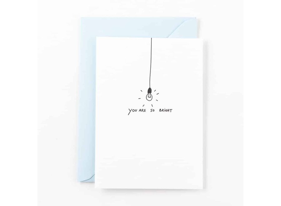 Studio Flash | Letterpress Card 'you are so bright'