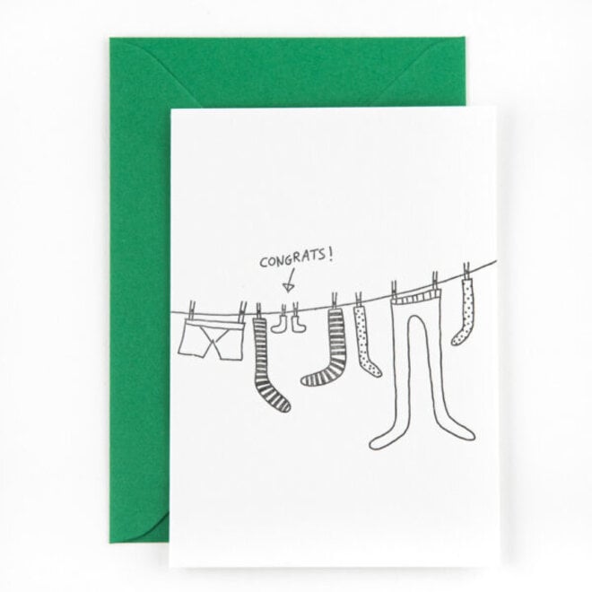 Studio Flash | Letterpress Card 'washing line'