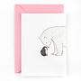 Studio Flash | Letterpress Card 'Little penguin meets a polar bear'