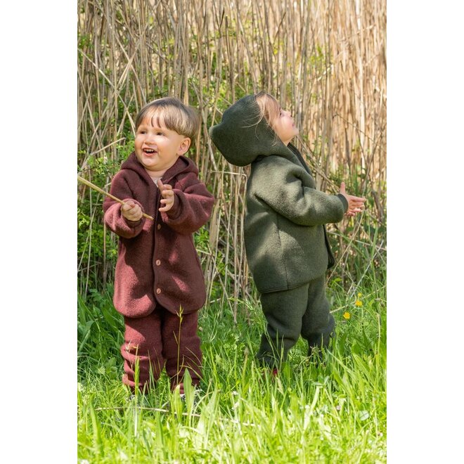 Engel | Hooded jacket reed mélange