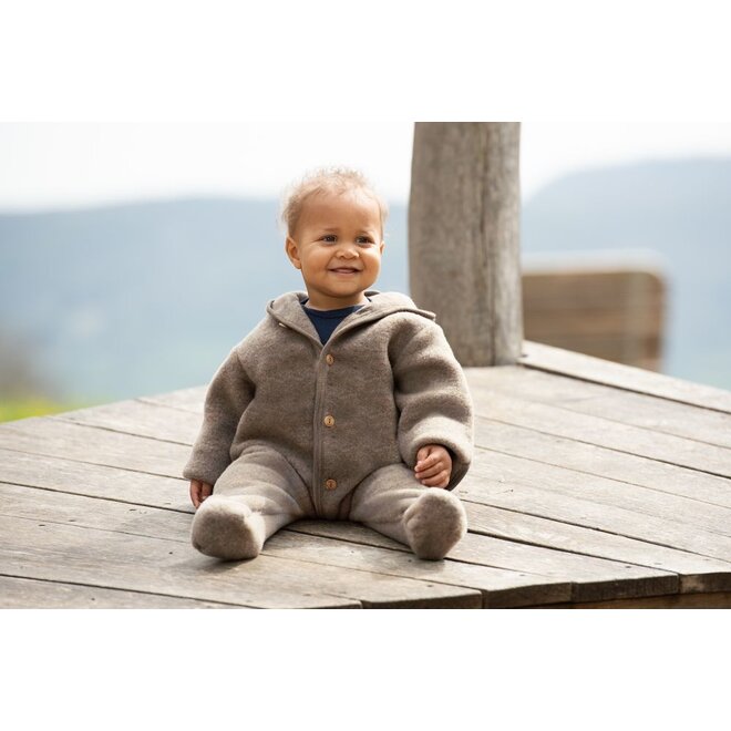 Engel | Hooded Overall walnut mélange