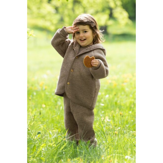 Engel | Hooded jacket walnut mélange