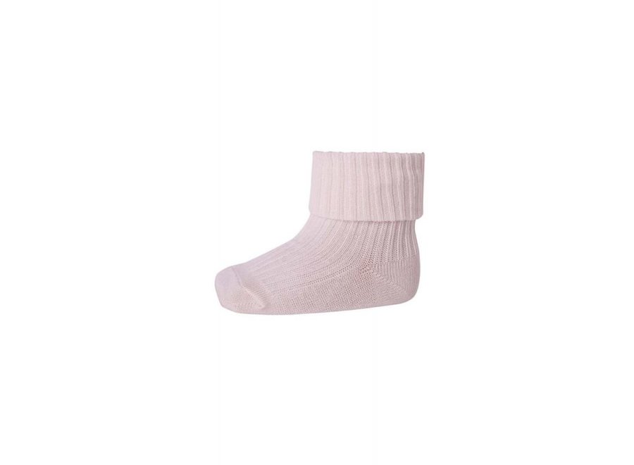 Cotton rib baby socks Rose Grey