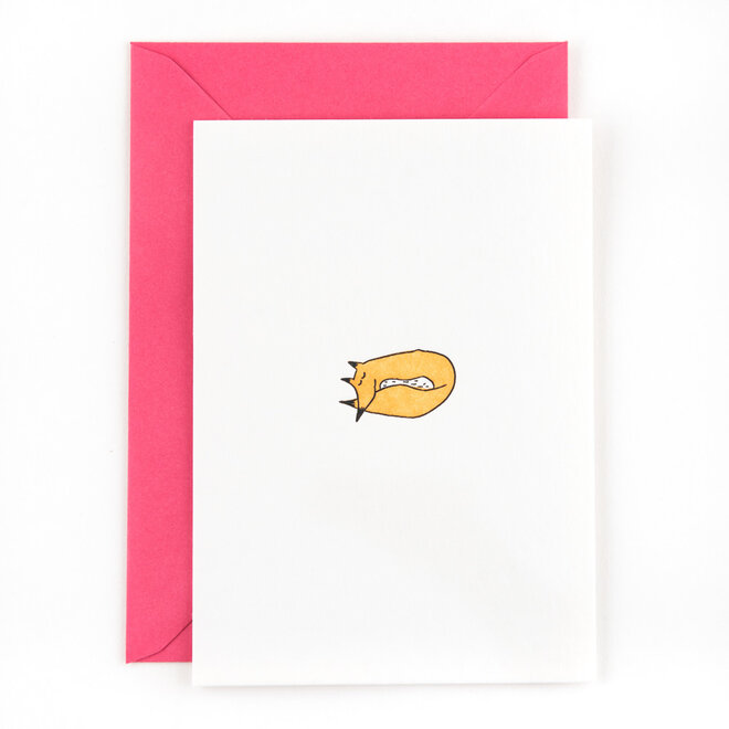 Studio Flash | Letterpress Card 'sleeping little fox'