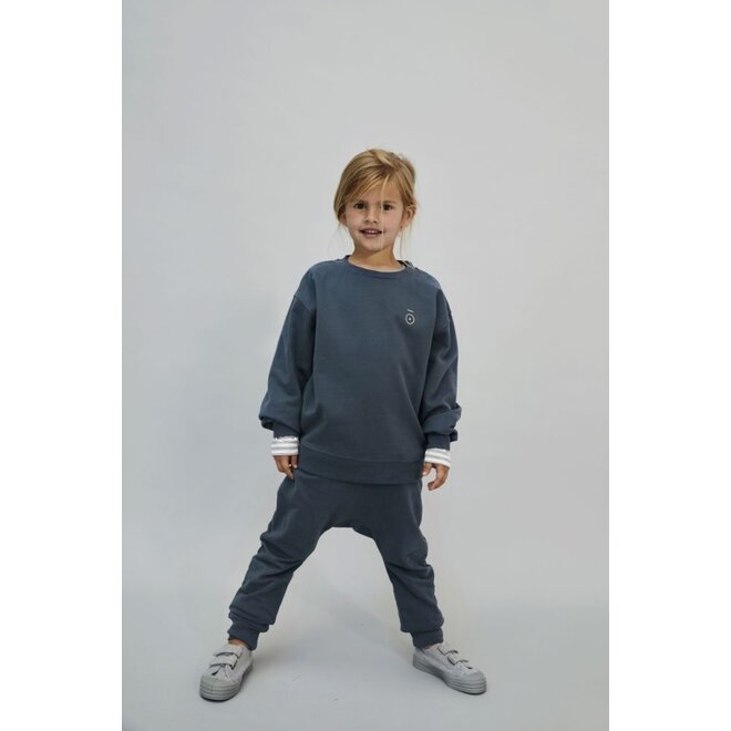 Gray Label | Dropped Shoulder Sweater GOTS Blue Grey