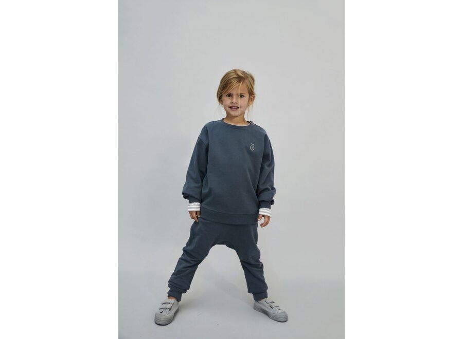 Gray Label | Dropped Shoulder Sweater GOTS Blue Grey