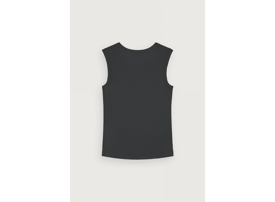 Gray Label | Sleeveless Vest GOTS Nearly Black