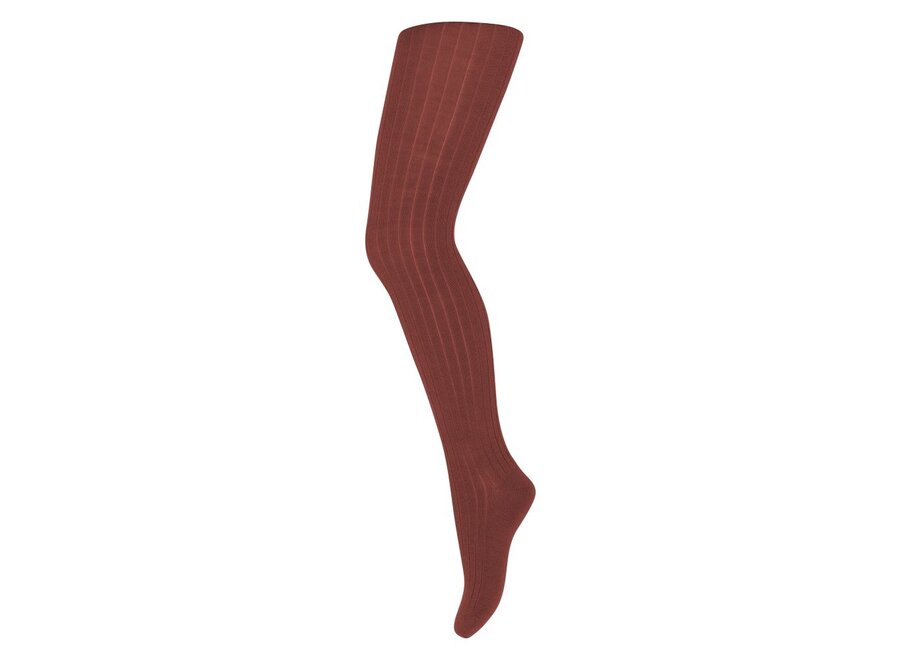 MP Denmark | Wool Rib Tights Rustic Clay