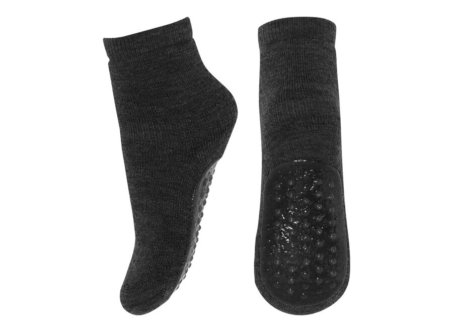 MP Denmark | Wool Socks - Anti-Slip Dark Grey Melange