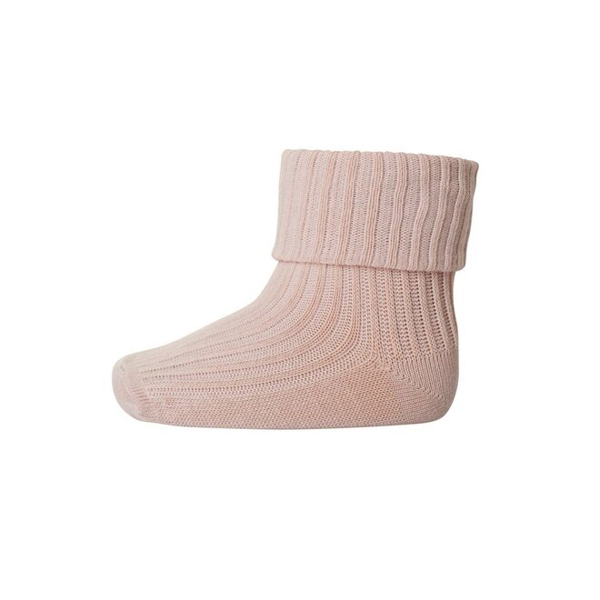 Wool Rib Socks Rose Dust