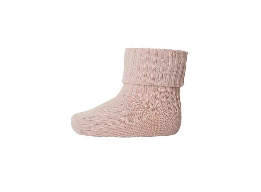 Wool Rib Baby Socks Rose Dust