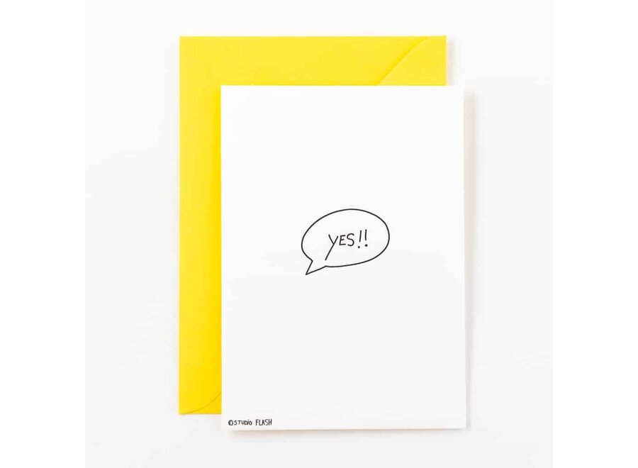 Studio Flash | Letterpress Card ‘YES!!’