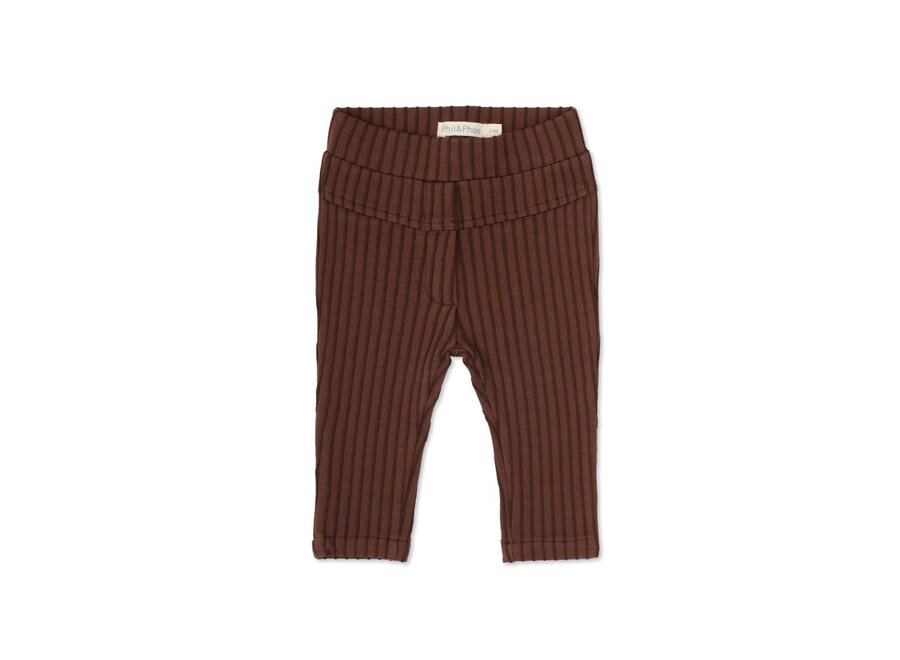 Phil&Phae | Tapered Baby Pants Stripes Burnt Umber