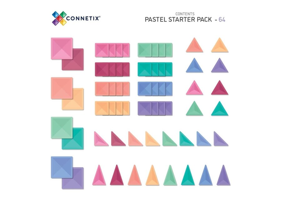 Connetix | Pastel Starter Pack (64 pc)