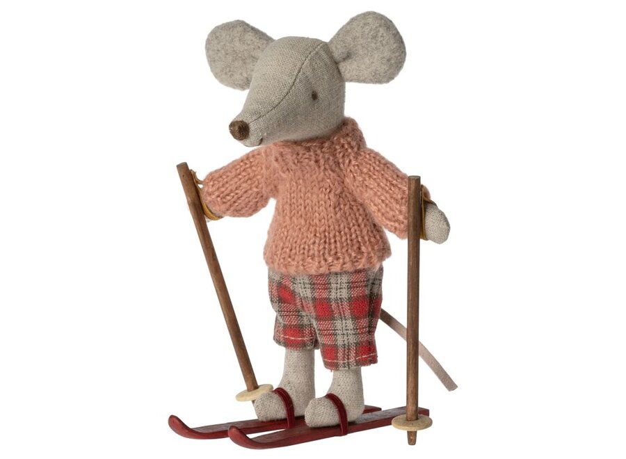 Maileg | Winter Mouse With Ski Set Big Sister