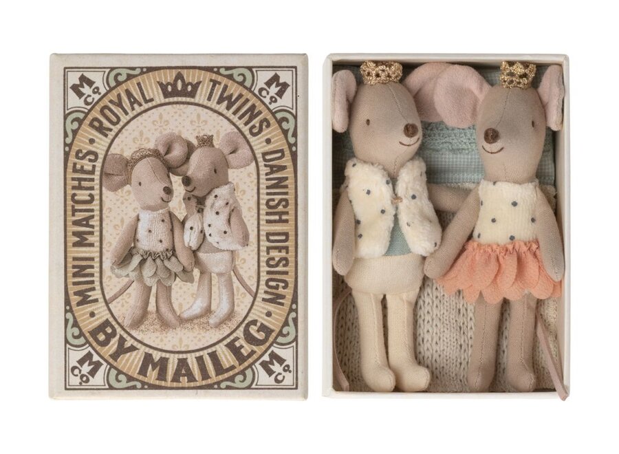 Maileg | Royal Twins Mice Little Sister & Brother In Box