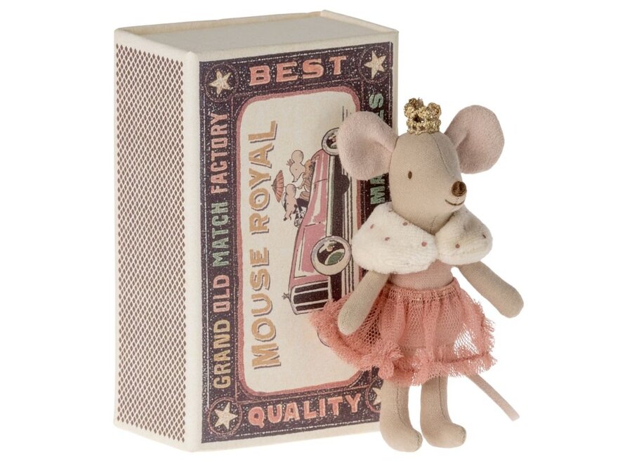Maileg | Princess Mouse Little Sister In Matchbox