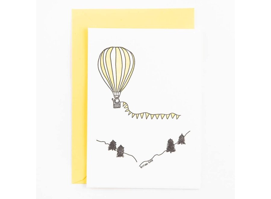 Letterpress Card ‘Air balloon’