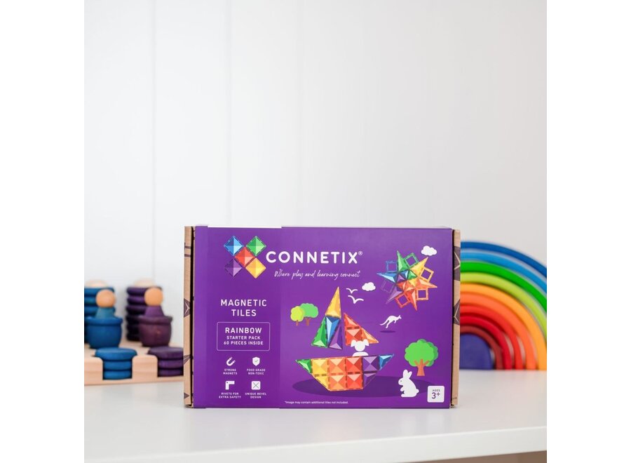 Connetix | Rainbow Starter Pack (60 pieces)