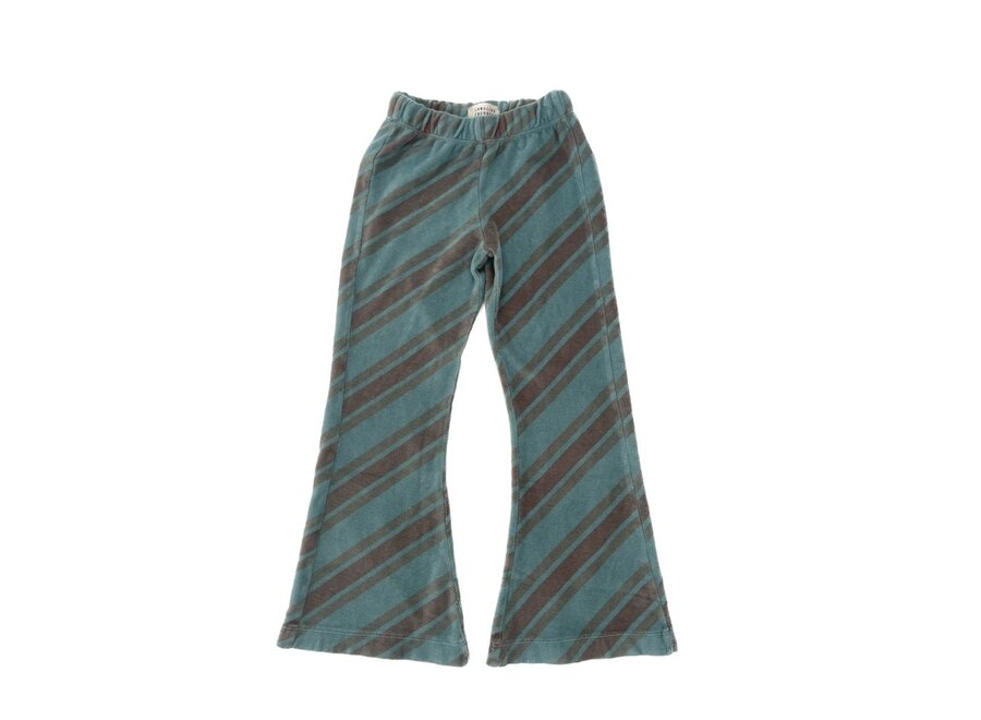Longlivethequeen | Flared Pants Mineral Blue Stripe
