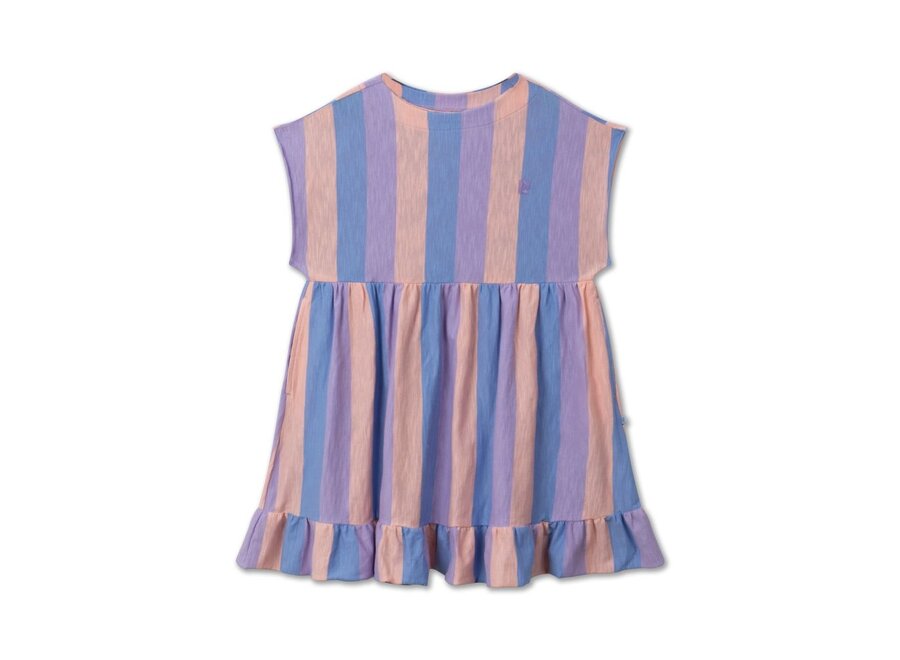 Simple Dress Tricolore Block Stripe