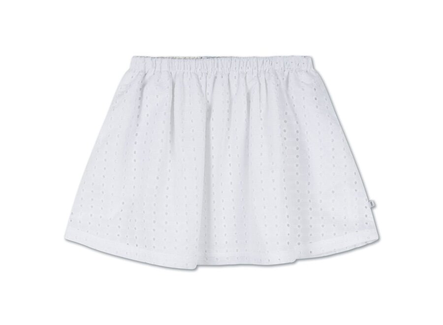Mini Skirt Graphic Embroidery Anglaise
