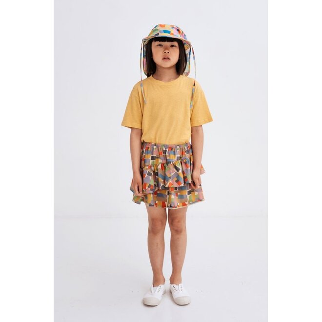 Repose AMS | Ruffle Skirt Graphic Colorblock