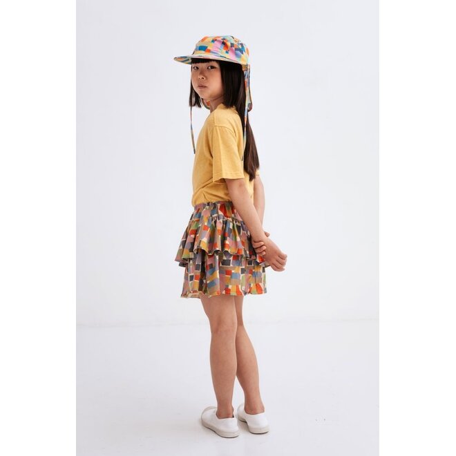 Repose AMS | Ruffle Skirt Graphic Colorblock