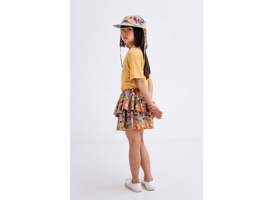 Repose AMS | Ruffle Skirt Graphic Colorblock