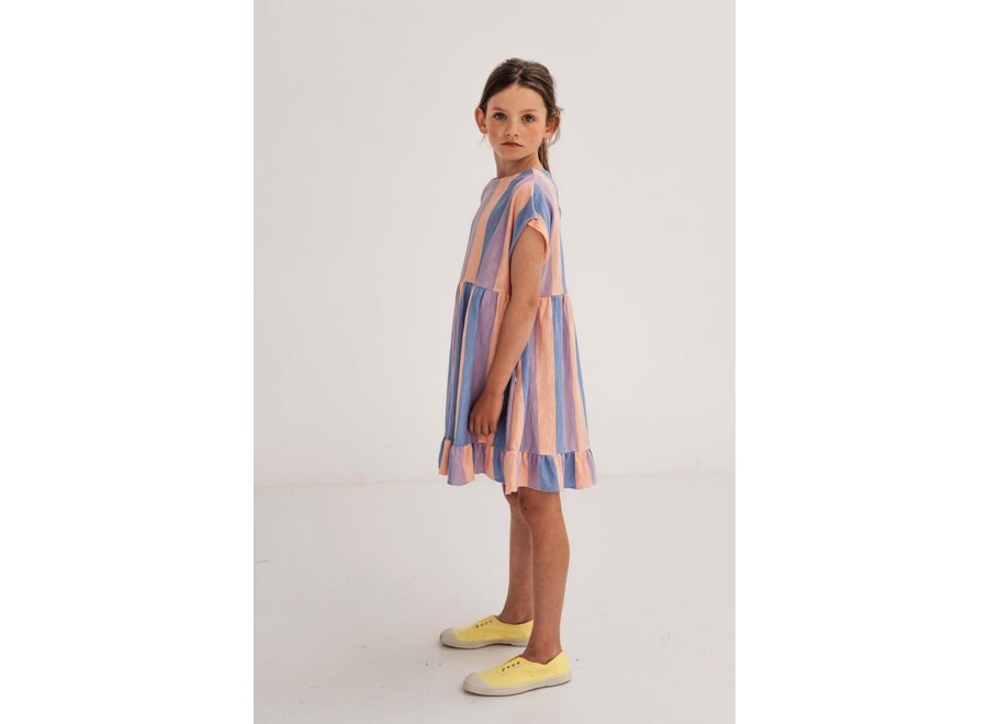 Repose AMS | Simple Dress Tricolore Block Stripe