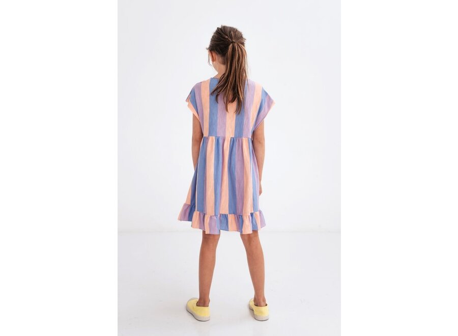 Repose AMS | Simple Dress Tricolore Block Stripe