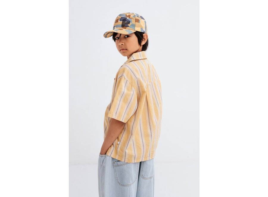 Repose AMS | Boxy Shirt Sand Gold Stripe