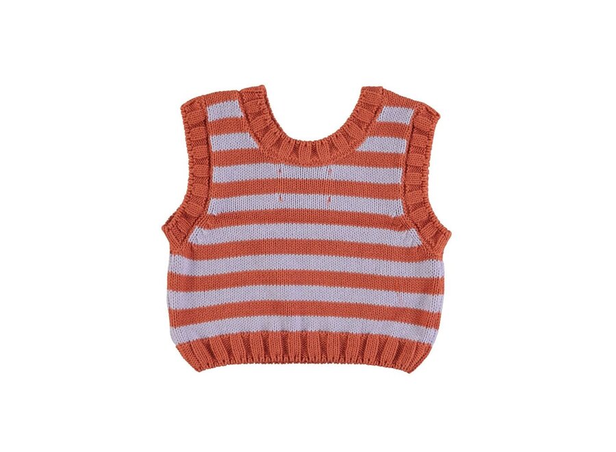 Piupiuchick | Knitted Top Lavender & Terracotta Stripes