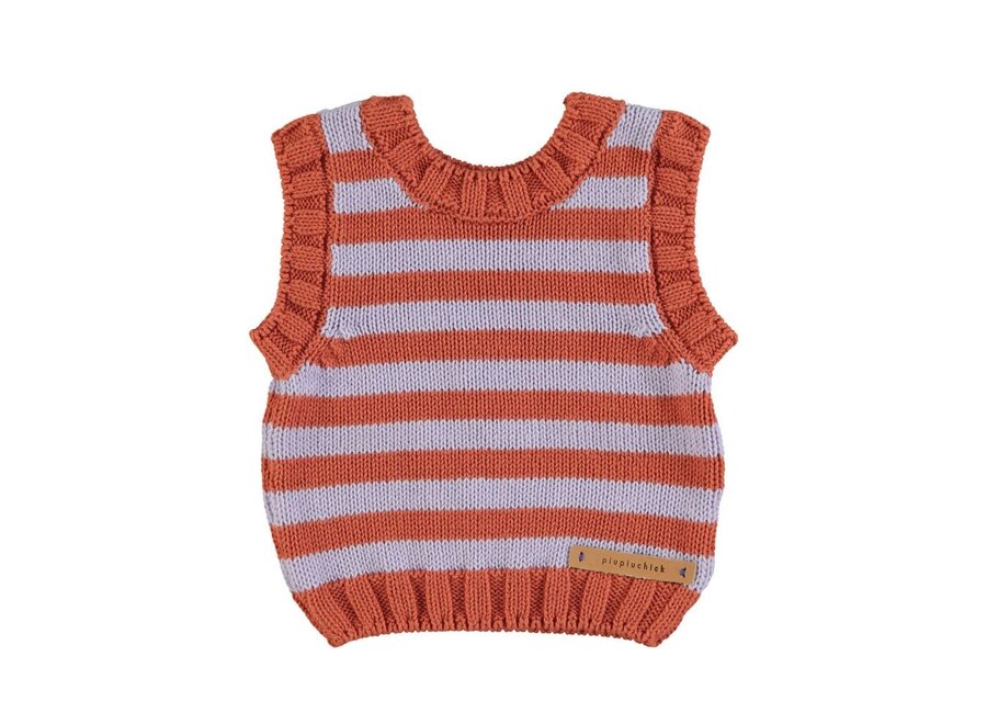 Piupiuchick | Knitted Top Lavender & Terracotta Stripes