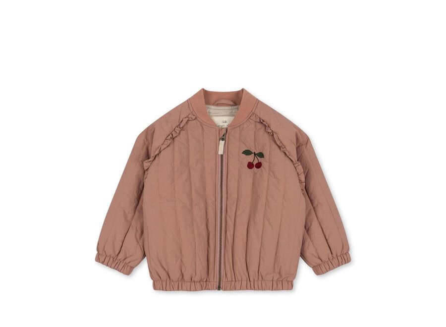 Juno Frill Bomber Jacket Cameo Brown