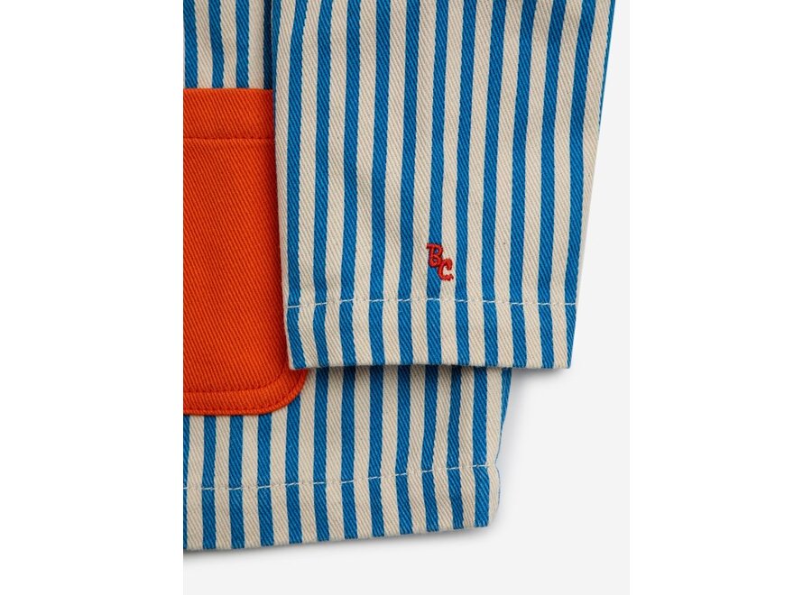 Bobo Choses | Striped Color Block Denim Jas