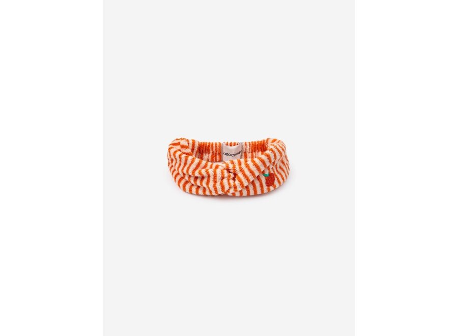 Baby Orange Stripes Terry Haarband