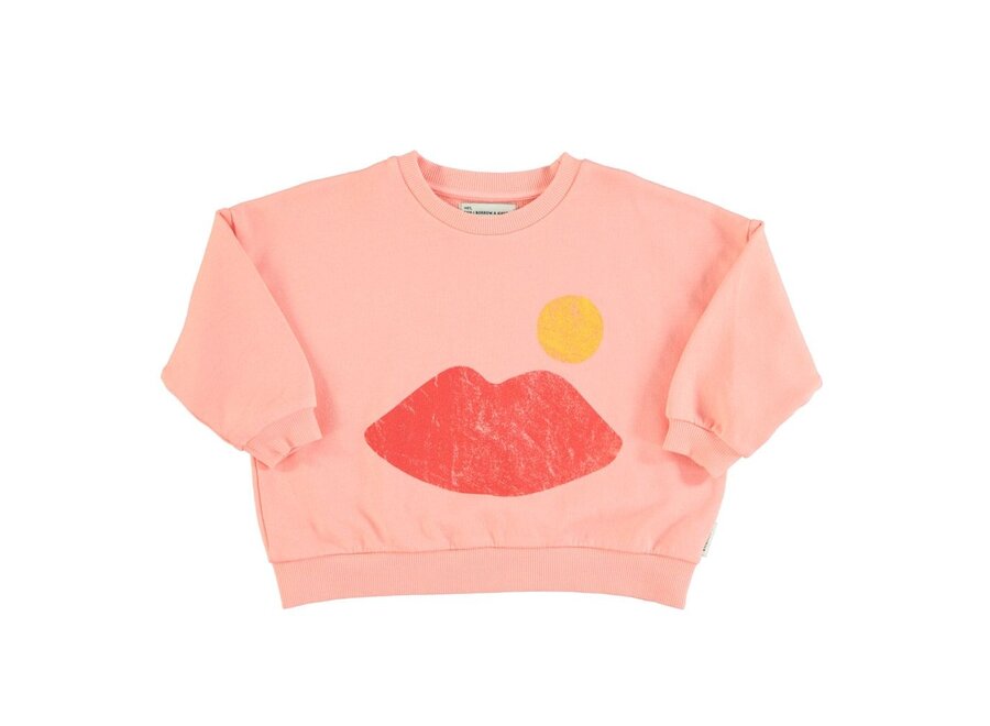 Sweatshirt Coral Lips Print