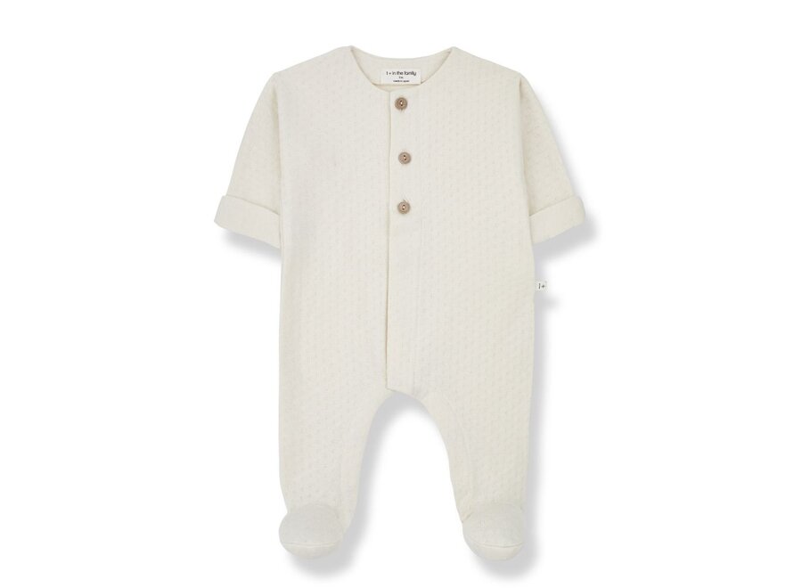 Charlot Jumpsuit With Feet Ivory