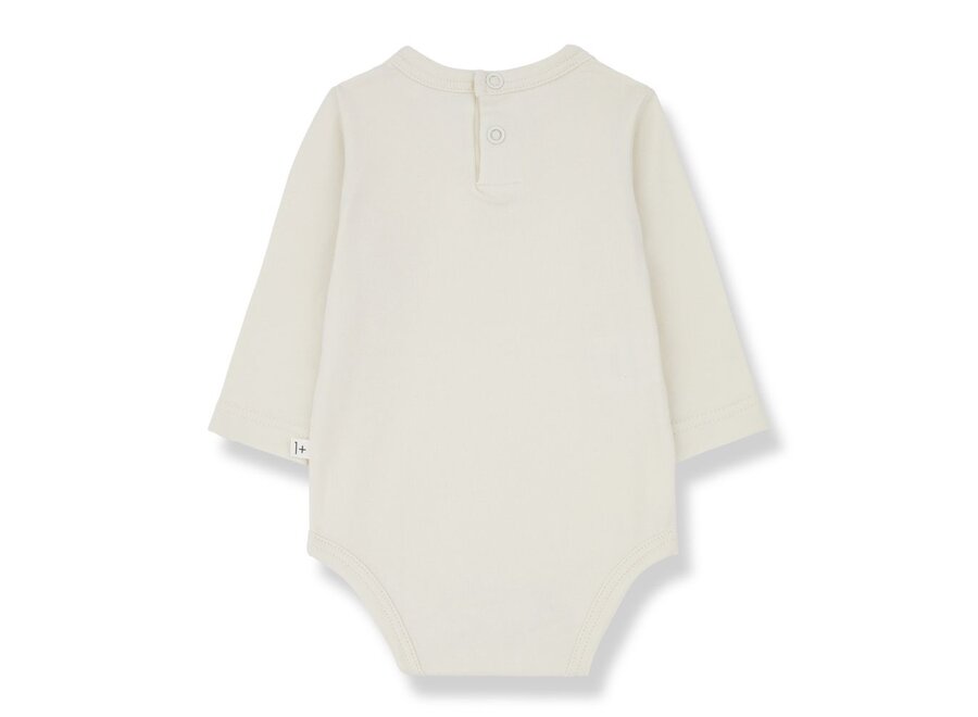 1+ in the family | Edith Logo Romper Ivory