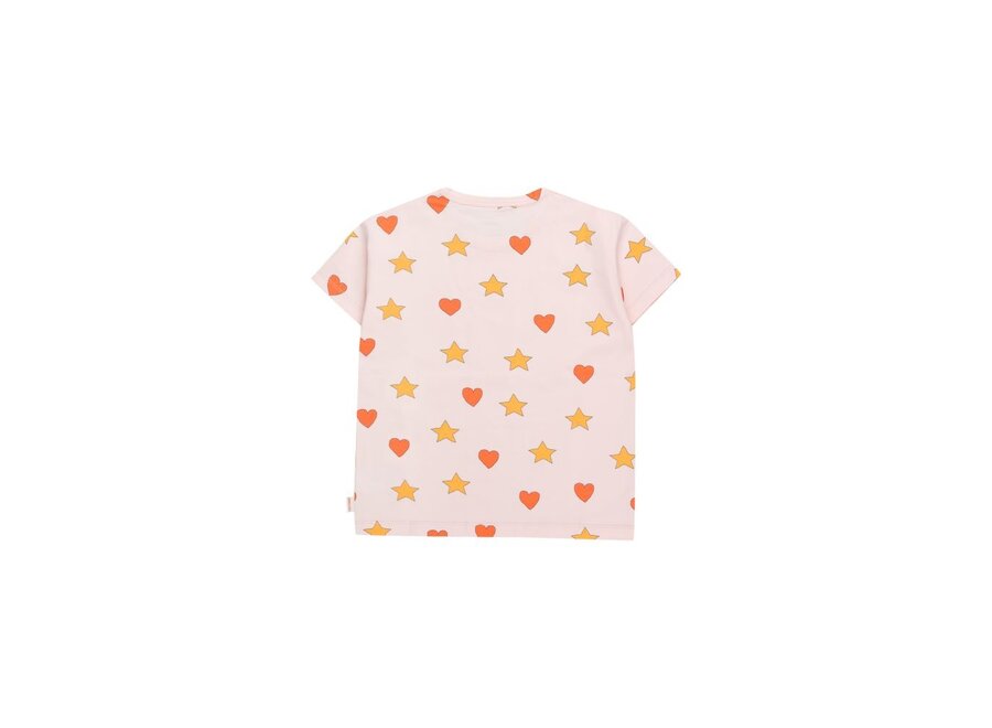 Tiny Cottons | Hearts Stars Tee Pastel Pink