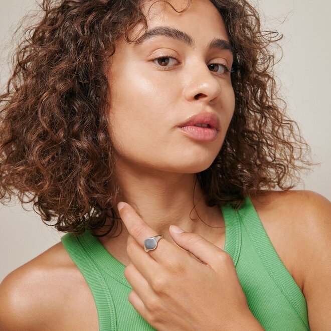 Enamel | Luna Zilveren Ring