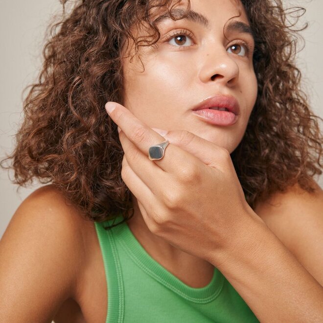 Enamel | Luna Zilveren Ring