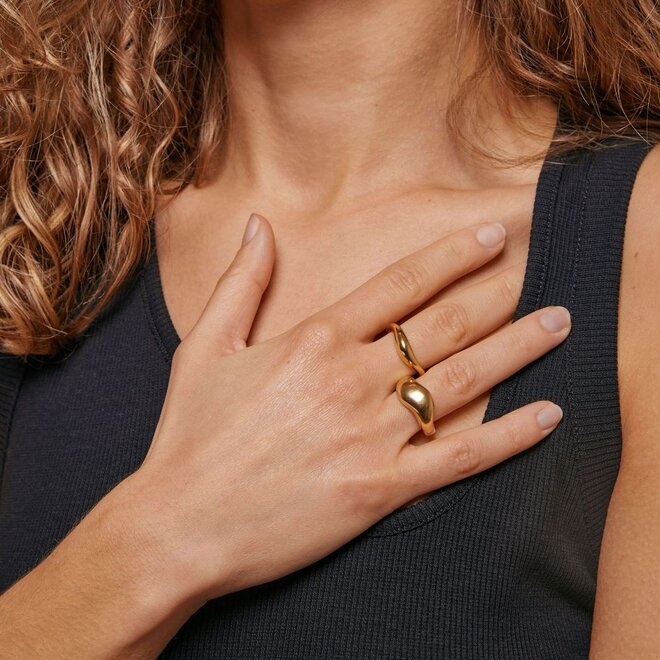 Enamel | Agnete Large Gouden Ring