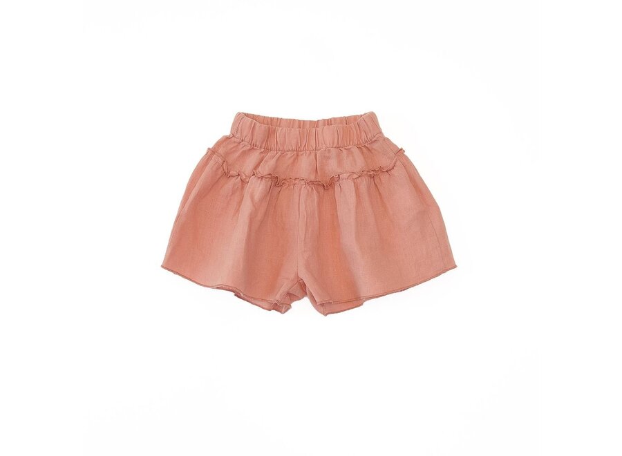 Linen Shorts Coral