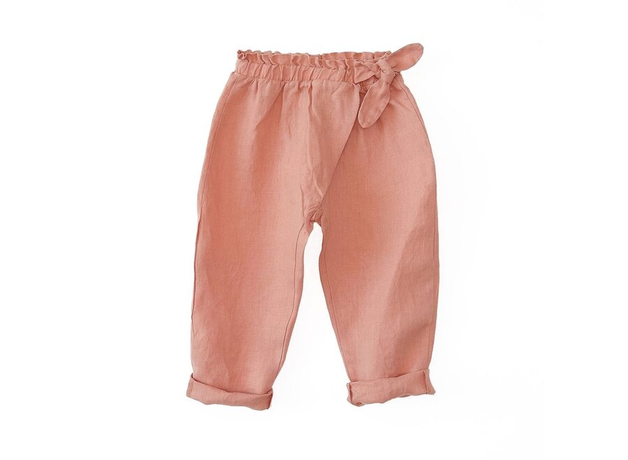 Linen Trousers Coral