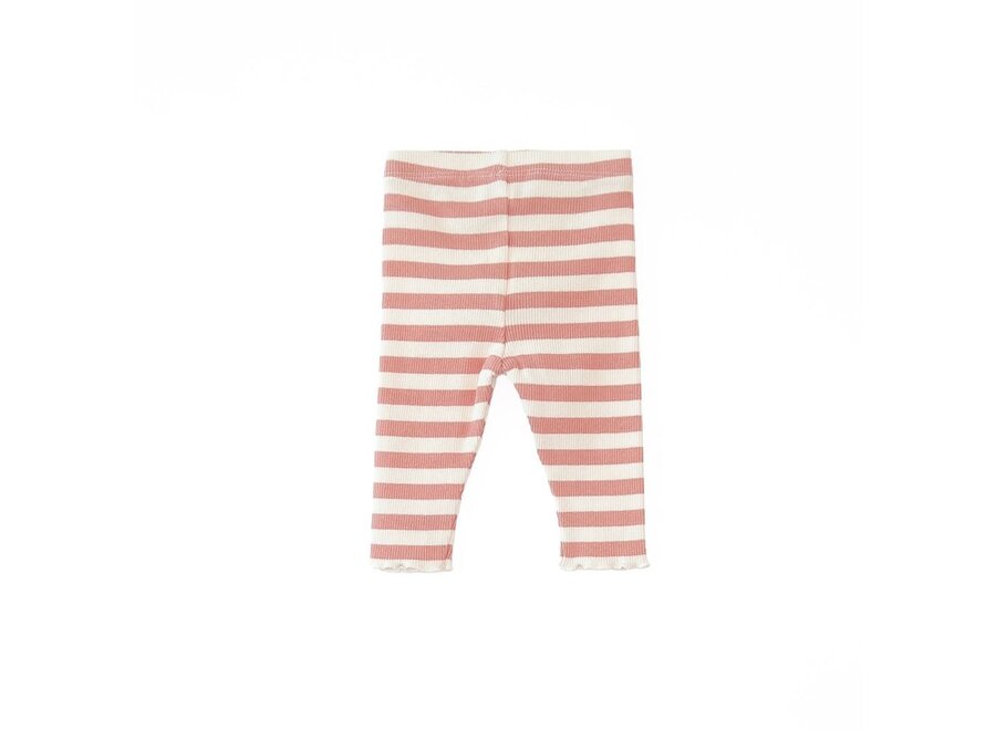 Play Up | Baby Striped Rib Legging Coral