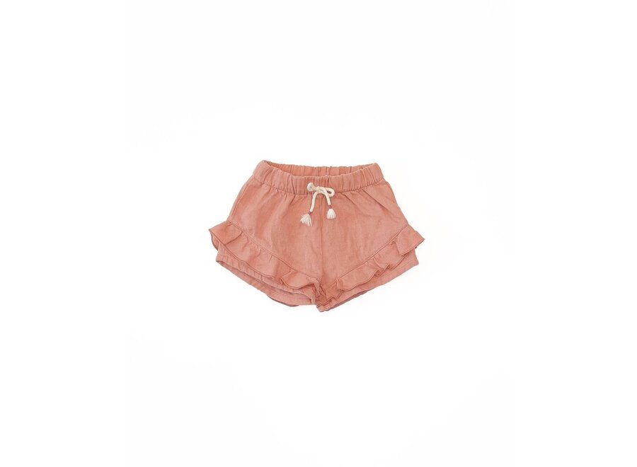 Baby Linen Shorts Coral