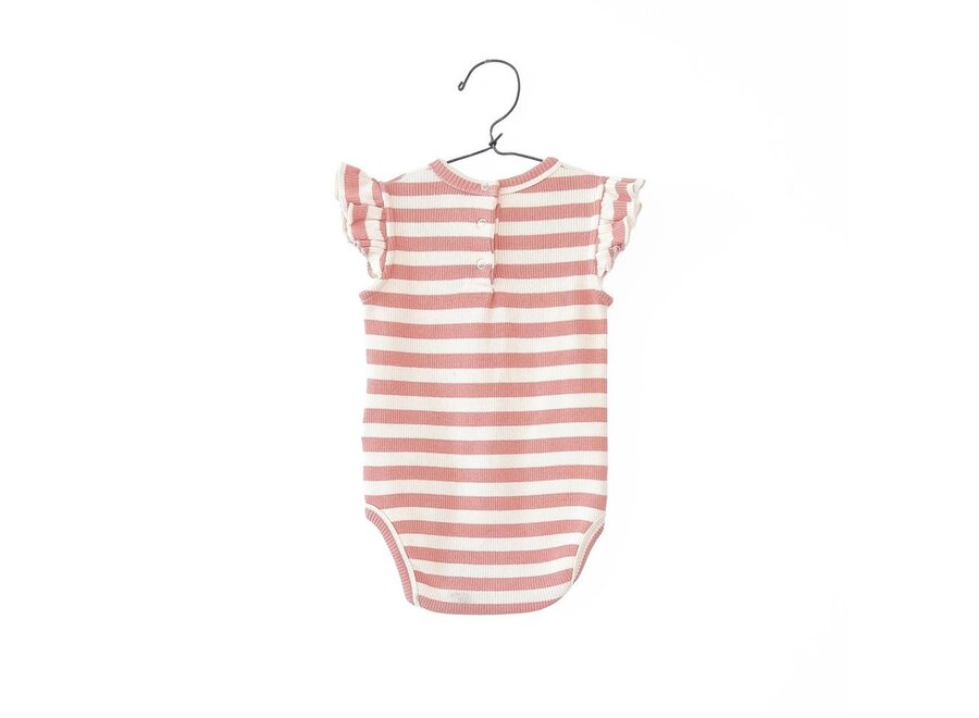 Play Up | Baby Striped Rib Body Coral